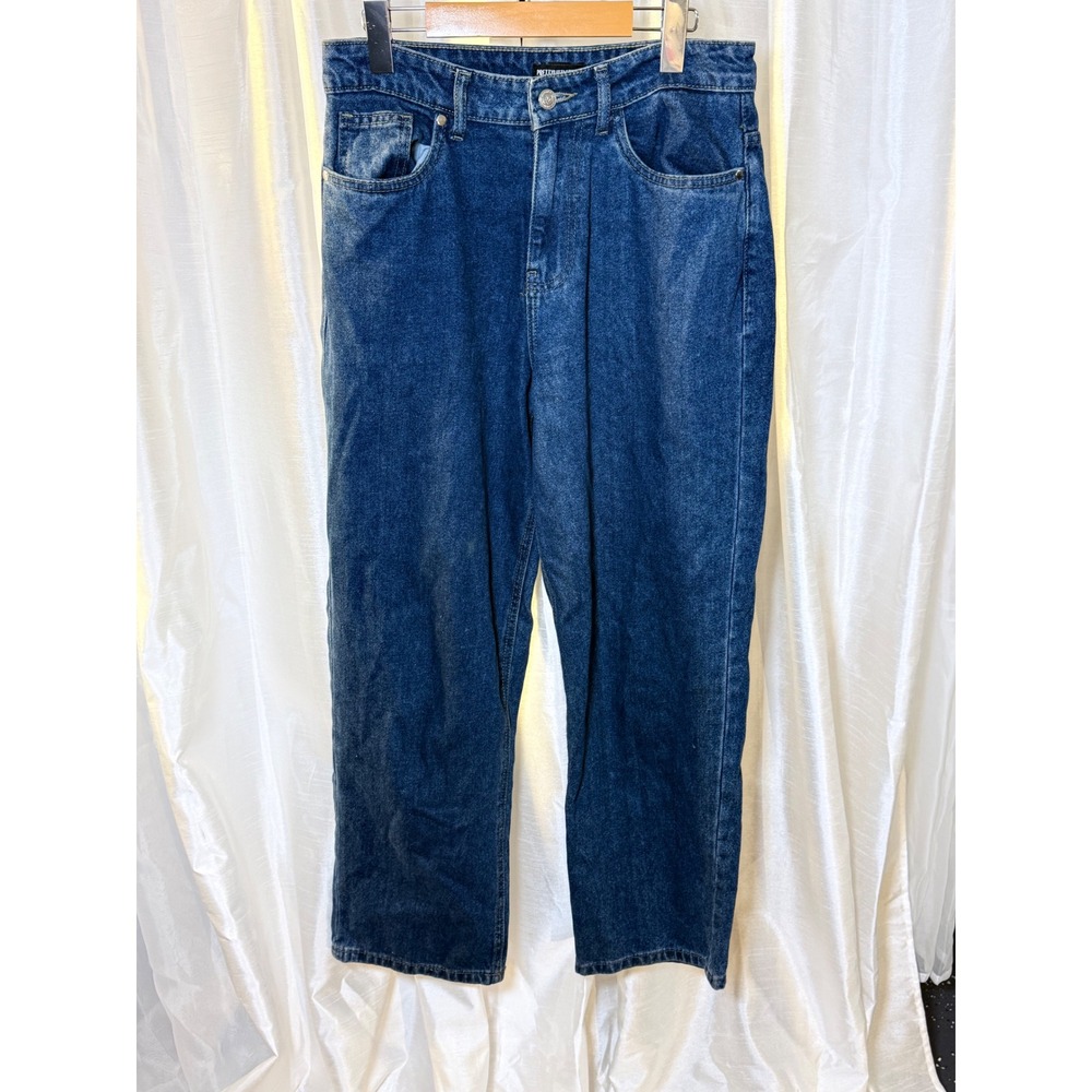 PrettyLittleThing Jeans Women Size 4 Blue Straight Leg High Waisted Cotton Denim